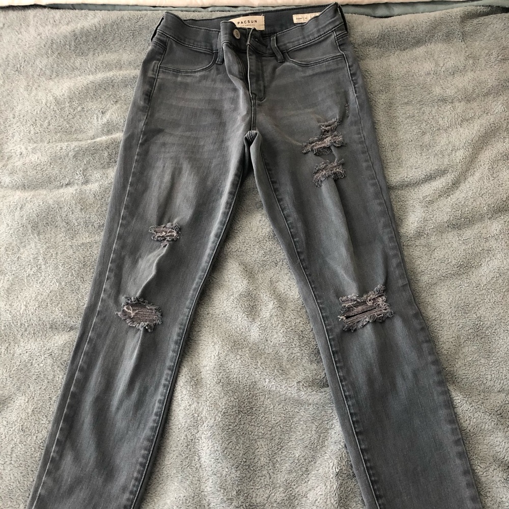 Pacsun Gray Jeans with Rips